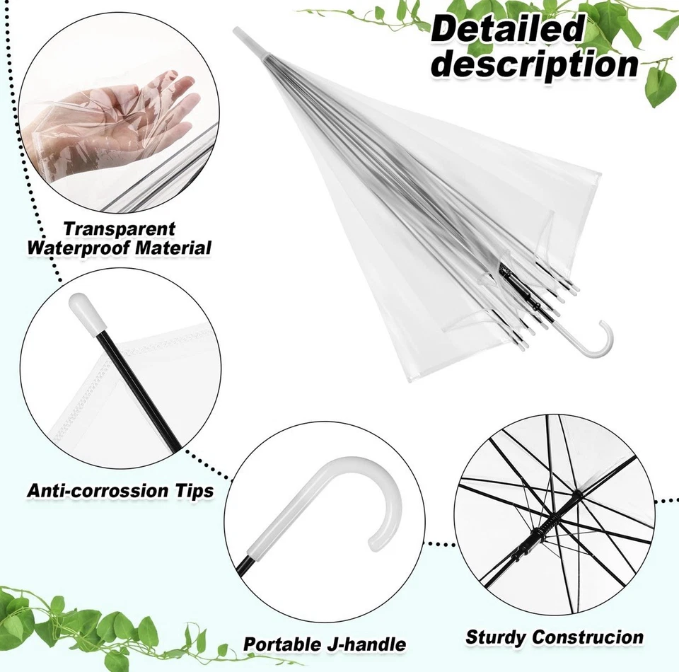 Lote de 20 paraguas transparentes Foto 3 de 3