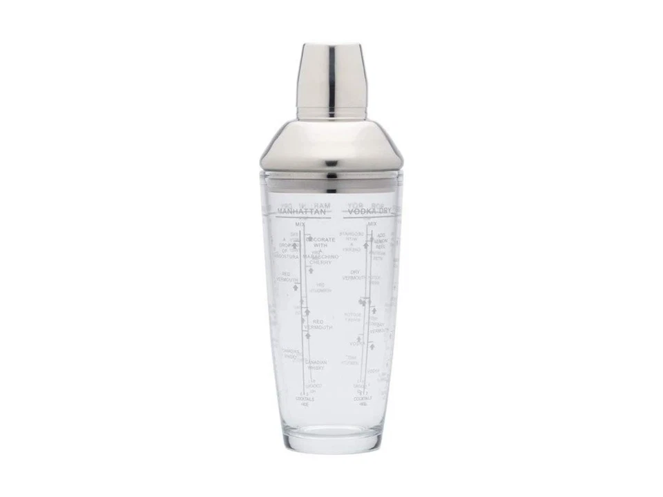 Coctelera KCBC Boston 700 ml con recetas impresas barra herramientas de mezcla regalo Foto 2 de 2