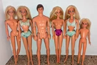 Lot of Vintage 70s 80s Malibu Sun Barbie Ken Skipper Francie Dolls 6 dolls