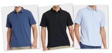 Men's Comfort Wear Polo Shirt - Goodfellow Cotton/Modal - Navy Black or Blue
