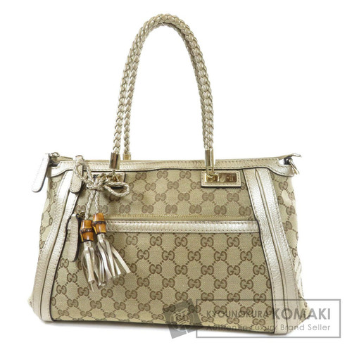 Gucci GG Canvas Bella Tote Bag neutral gold