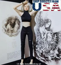 1/6 Top Pants Set For 12" PHICEN Hot Toys TBLeague Verycool Female Figure Doll