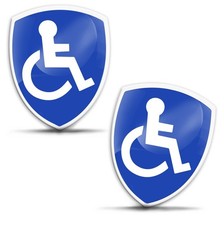 Disabled Access Badge Domed Stickers – Wheelchair Symbol 3D Decals – KS 120