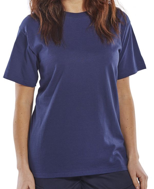 Beeswift Heavyweight T-Shirt Navy Blue Size XL