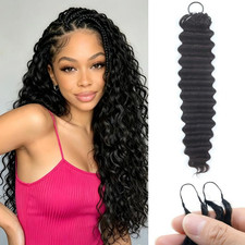 Sexycat 100% Human Crochet Hair for Black Women 18 Inch 60G - Deep Curly Crochet