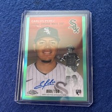 Topps 2023 Chrome Platinum Carlos Perez White Sox Aqua /150 RC Auto #CPA-CP