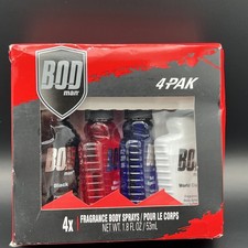 BOD Man 4 Pack- Black, Really Ripped Abs, Most Wanted  World Class, 1.8 oz New 