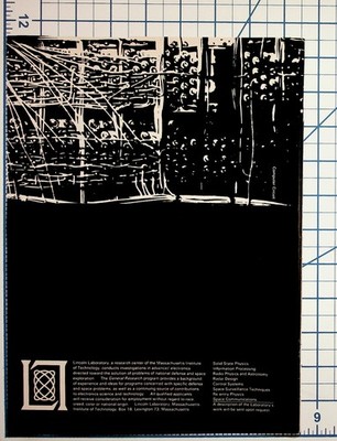 Lincoln Laboratory MIT Computer Circuit Electronics Research Flyer Print Ad