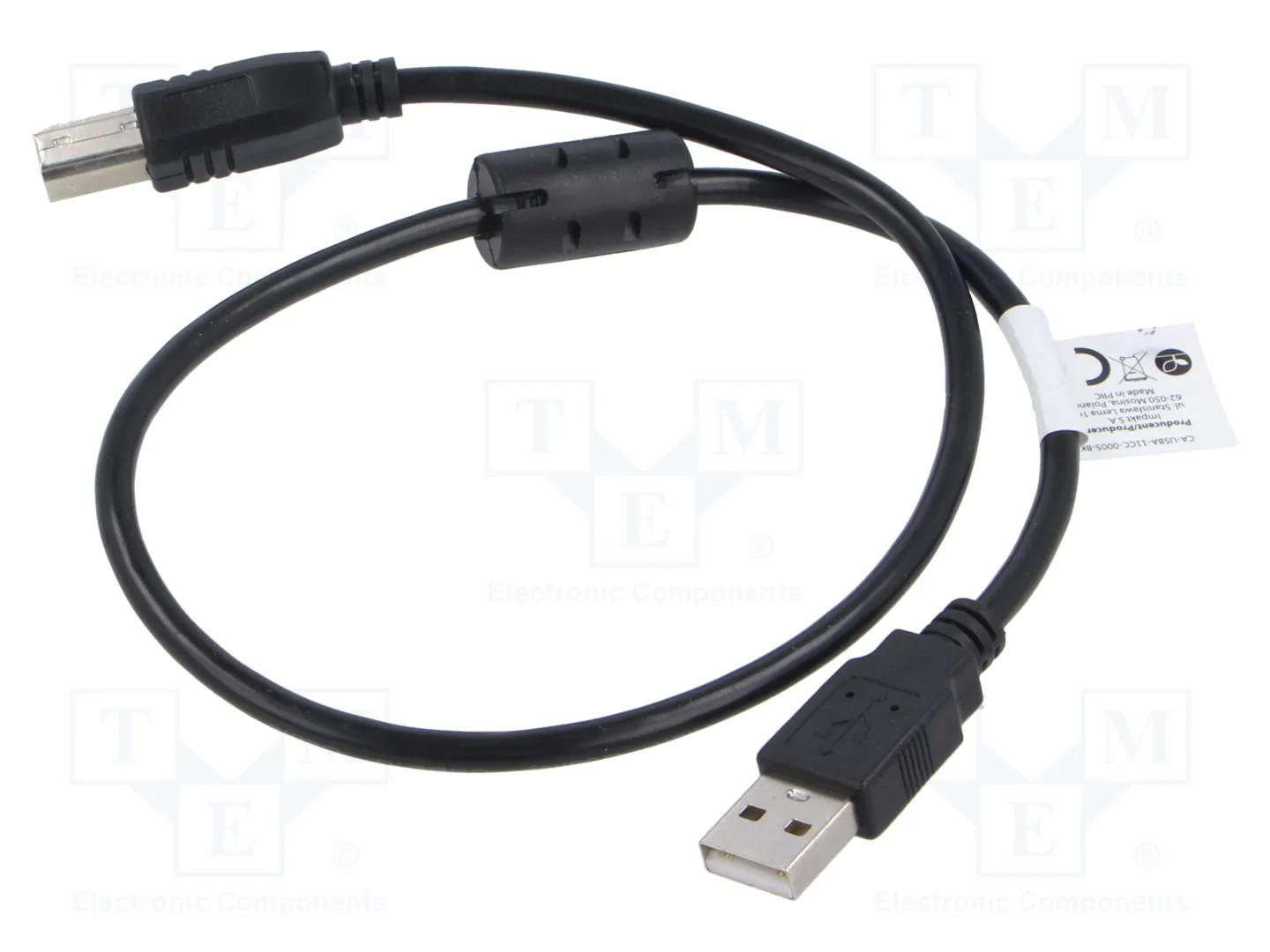 Lanberg Negro Cable Impresora Usb A - Usb B Macho / Macho Ferrita 0.5 M - Imagen 2