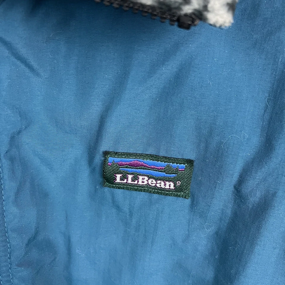 Vintage 90s LL BEAN Mens XL Aztec Fleece Lined Warm Up Jacket Bomber Western  - Image 2 of 4