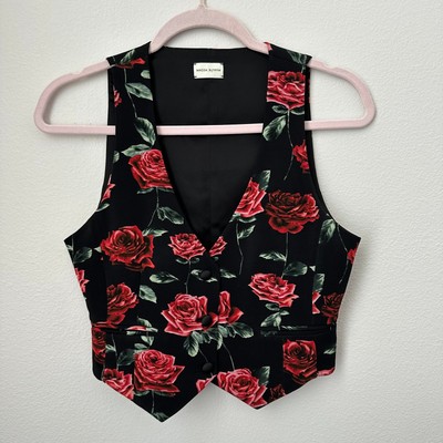MAGDA BUTRYM  Rose Print Jersey Vest Size 34