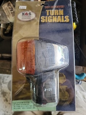 DOT Approved Turn Signal Kawasaki ZX1100, ZR750, EX500, Read  K&S Tech 25-2105