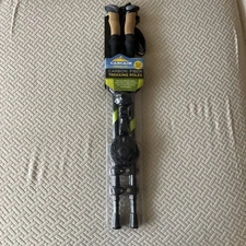NEW! Cascade Mountain Tech 100% Carbon Fiber Quick Lock Trekking Poles Cork Grip