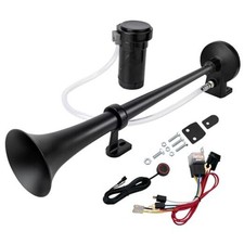 150dB Air Horns for Truck, Loud Train Horn for Black  Trumpet Horn with Button  