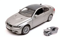 Motormax 1/24 Bmw M3 Coupe 2007 Silber Modellbau Statisches Modell Diecast