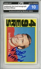 Authentic On-Card Autograph Signed by Dave Wilcox CPG Auto Grade 10