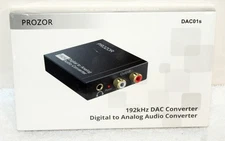 Prozor DAC01s 192KHz Digital to Analog Audio Converter Optical to Analog L/R RCA