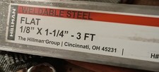 Hillman Steel Flat Stock 1/8 x 1-1/4 in x 3 ft Weldable Steel Flat MPN 11695
