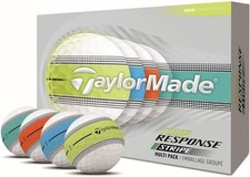 TaylorMade Tour Response Golf Balls, Multipack Stripe, 1 Dozen