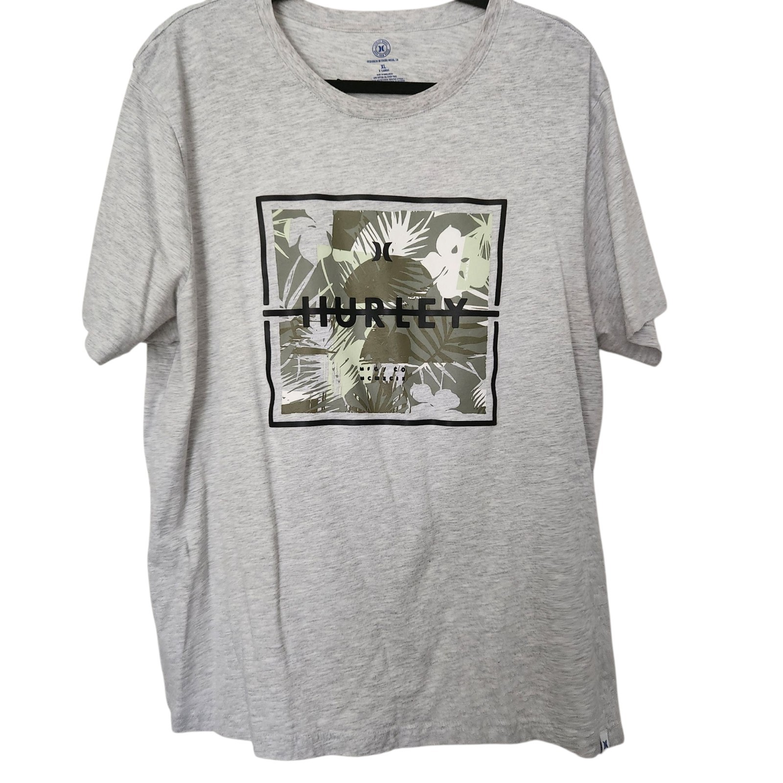 ALTRA T shirt Hurley uomo grigia manica corta con disegno grafico taglia XL