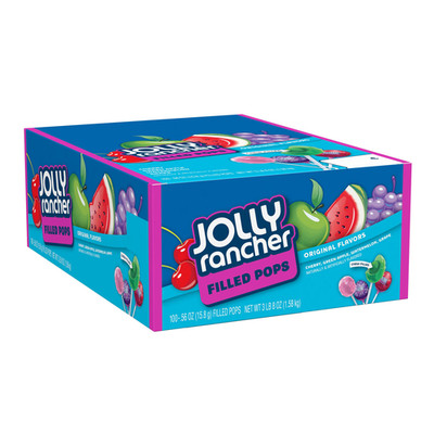Jolly Rancher Fruit Chew Lollipops, 0.56 Oz, Variety, 100-Count