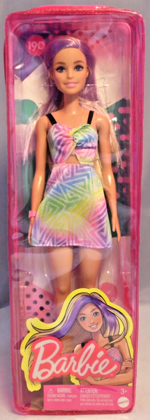 Barbie Fashionistas 2021/22 Fashionista # 190 Neon Rainbow Dress HBV22 NEU-image