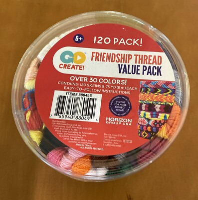 Friendship Thread GO Create! 120 Pack Over 30 Colors Bracelet Necklace
