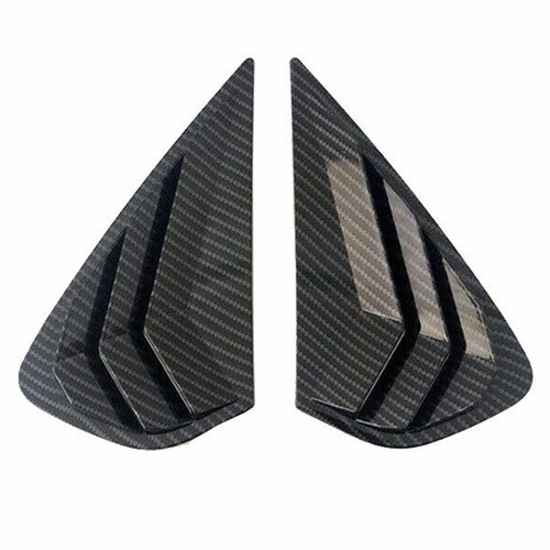 2x For Kia Forte 2019-2022 Carbon Fiber Side Glass Louver Shutter Cover Trim