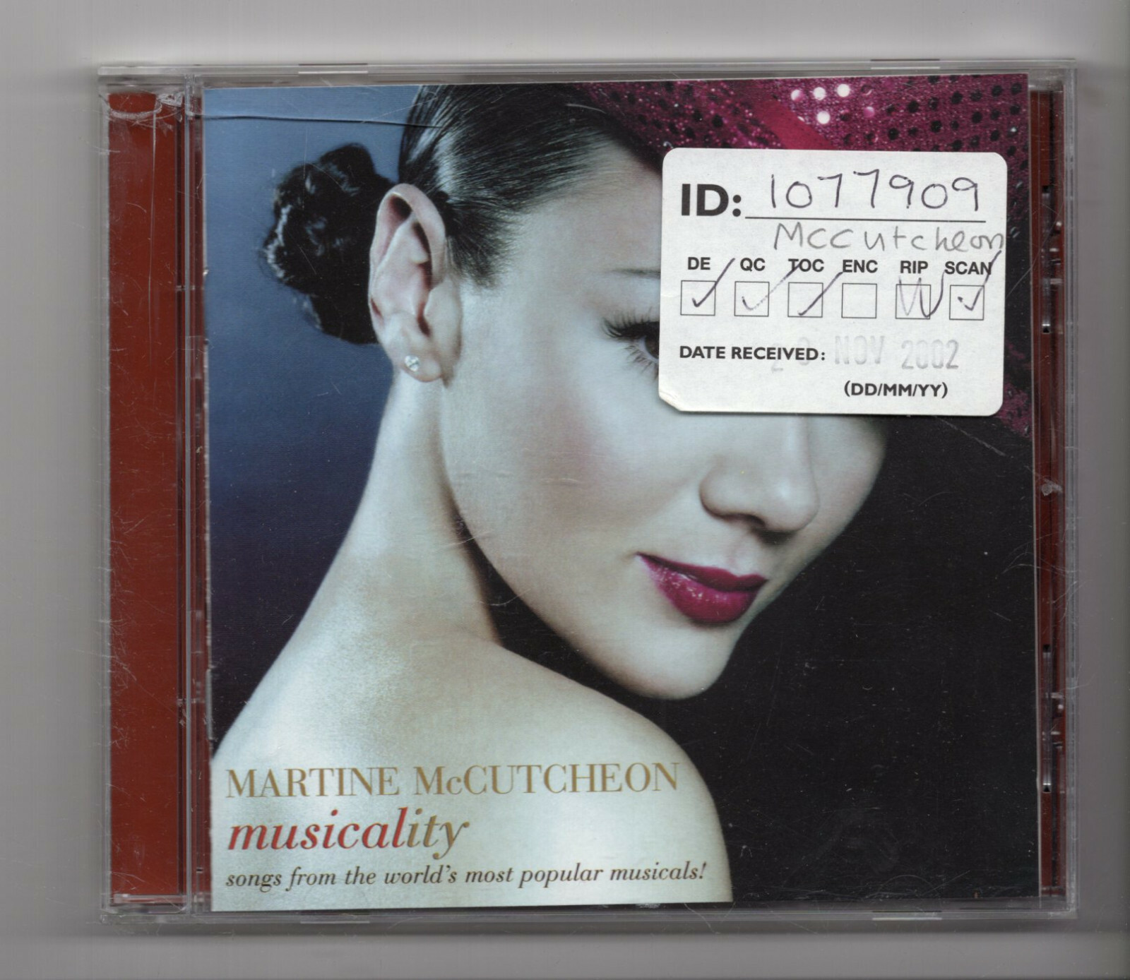 (JN536) Martine McCutcheon, Musicality - 2002 CD
