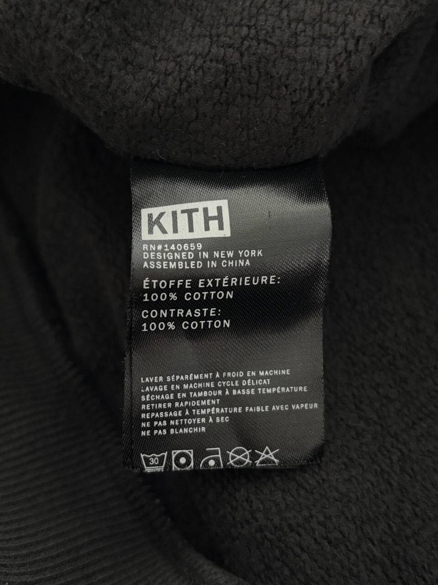 KITH Crew Neck Pullover Sweatshirt Black Size Large L Box Logo