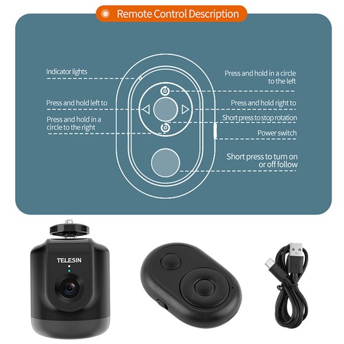 2023 Smart Tracking Holder AI Shooting Gimbal 360° Rotation Auto Face Follow - Photo 4 sur 12