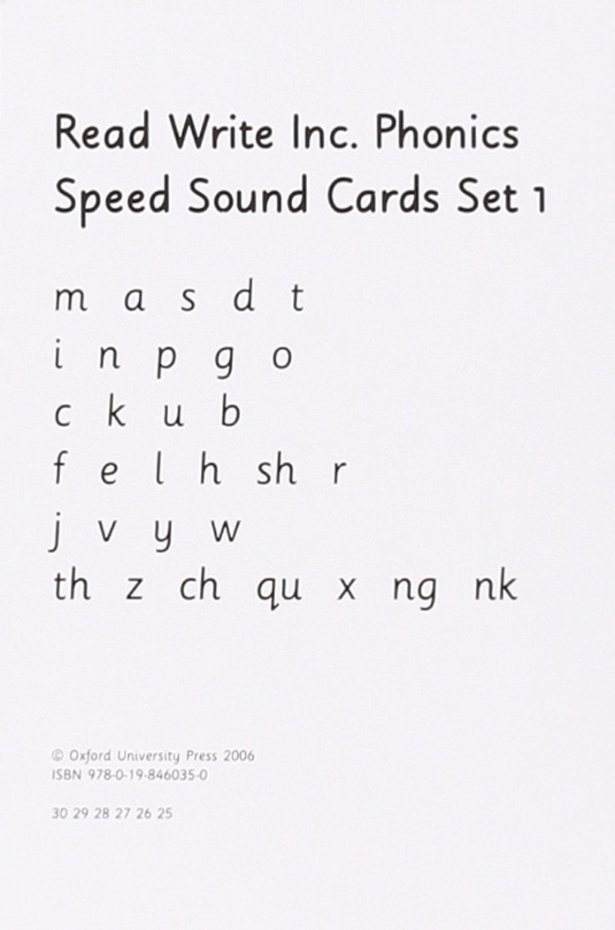 Read Write Inc. Set 1. Speed Sound Cards (READ WRITE INC PHONICS) 2