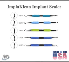 Dental ImplaKlean Implant Scaler 4R/4L, H6/H7, 204S, LG 1/2, BH 5/6, Carbon, 1Ea