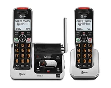 AT&T CRL82312 2-Handset Cordless Phone Answering System XL Display Visual Ringer