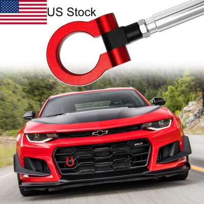 Red Racing Style Aluminum Tow Hook Retrofit For Chevy Camaro SS ZL1 2016-2020