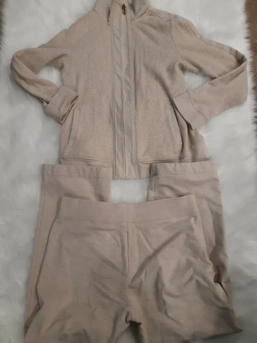 Talbots Tracksuit Sweat Suit Beige Tan 
