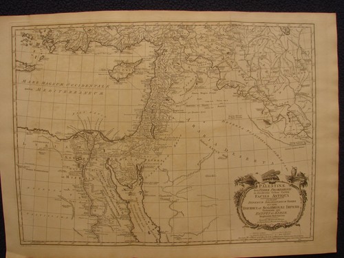 1803 J Blair Map of Ancient Palestine 12 Tribes Israel c. 1000-900 BCE Egypt Syr