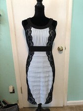 Jax Womans Lace Blue Dress Size 8