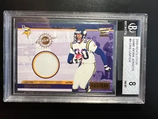 2000 Revolution Game Worn Jerseys #9 Cris Carter #'d 23/235 Vikings BGS 8