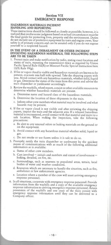 1983 UNION PACIFIC SYSTEM Instructions For Handling Hazardous Materials Form 862 - Picture 4 of 5