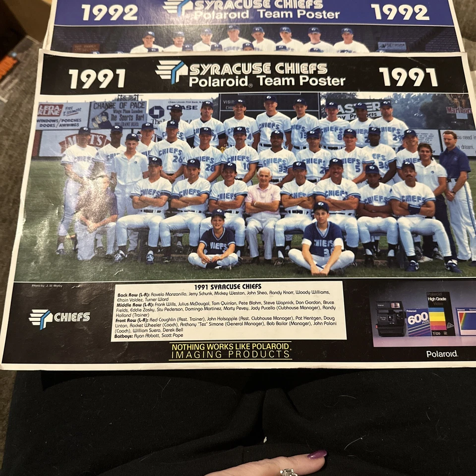 1991-1993 Syracuse Chiefs Polaroid Team Picture Posters - Image 2 of 4