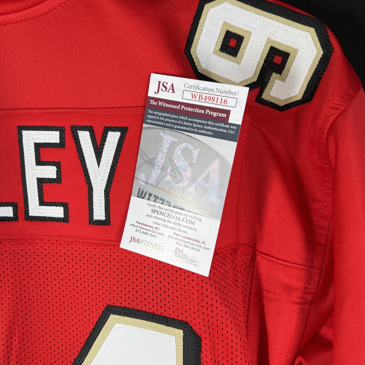 Charles Haley HOF SAN FRANCISCO 49s #94 SIGNED FOOTBALL JERSEY JSA