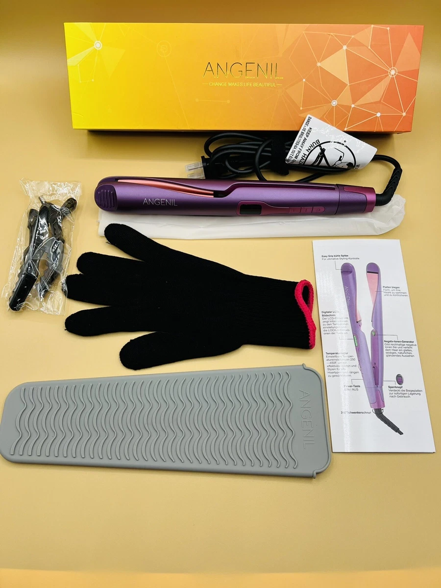 ANGENIL Hair Straightener and Curler 2 in 1 Professional Negative
