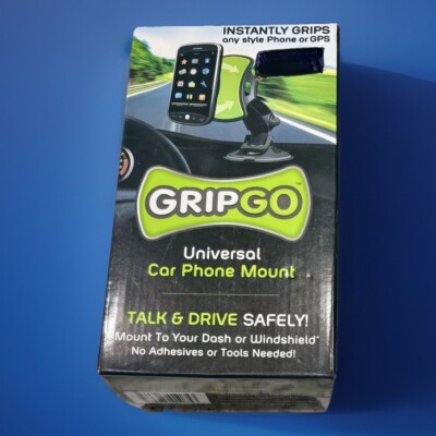 GripGo Universal Car phone Mount - Talk & Drive Safely - Dash/Windshield Mount