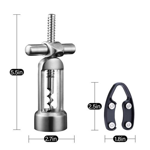 Drincarier screwpull-levers wine opener corkscrew self pulling corkscrew 18/8... - Picture 6 of 8