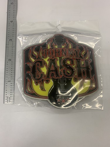 Johnny Cash Metal Enamel Looking Belt Buckle, The man In Black, New Belt Buckle - Picture 2 of 6