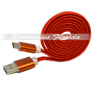 Nylon Braided (Type C) Data & Sync Charger Charging Cable Cord - LOT