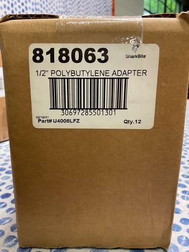 SharkBite 1/2" Push-to-Connect Polybutylene Transition Coupling **LOT OF 12**