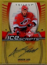 2006-07 Upper Deck Trilogy Ice Scripts #ISAL Andrew Ladd AUTO - HURRICANES