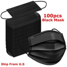 20/50/100 PCS Black Face Mask Mouth Nose Protector Respirator Masks USA Seller